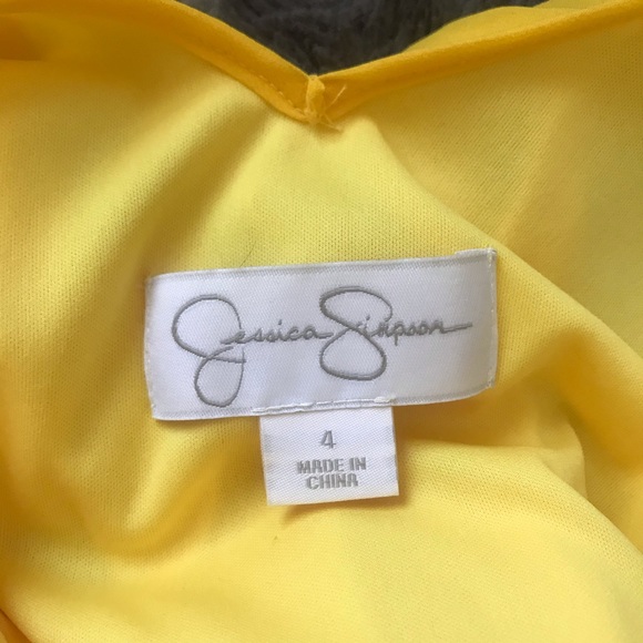 Used Pleated Sheath Dress Yellow - Picture 5 of 8